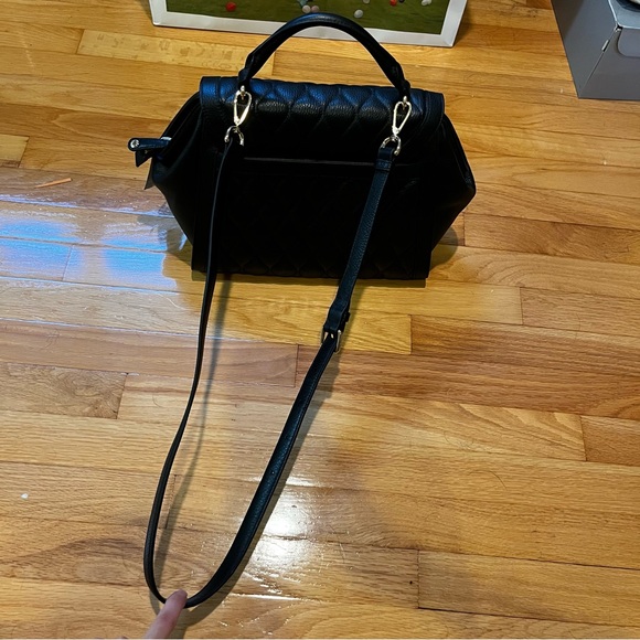 VERA BRADLEY QUILTED STELLA SATCHEL IN BLACK - Picture 3 of 9